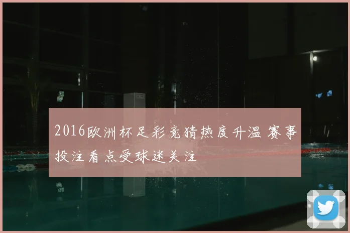 2016欧洲杯足彩竞猜热度升温 赛事投注看点受球迷关注